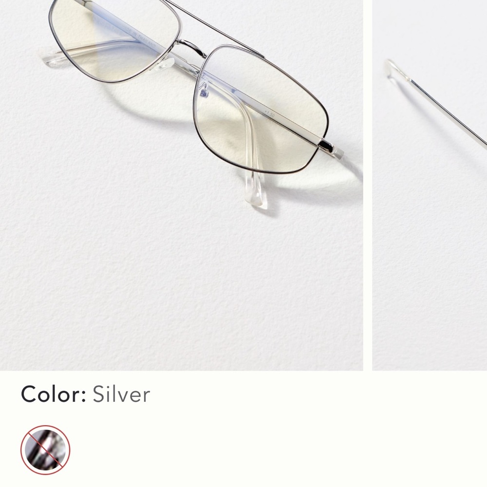 Elite Eyewear Metal Aviator Blue Light Readers from Anthropologie - 2.00x - Picture 4 of 5